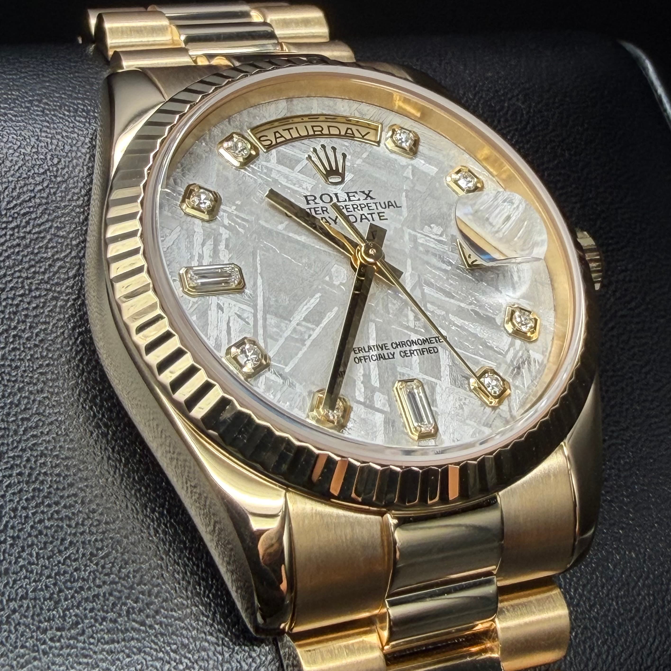 Rolex Day Date President Gold Meteorite Dial - view 3