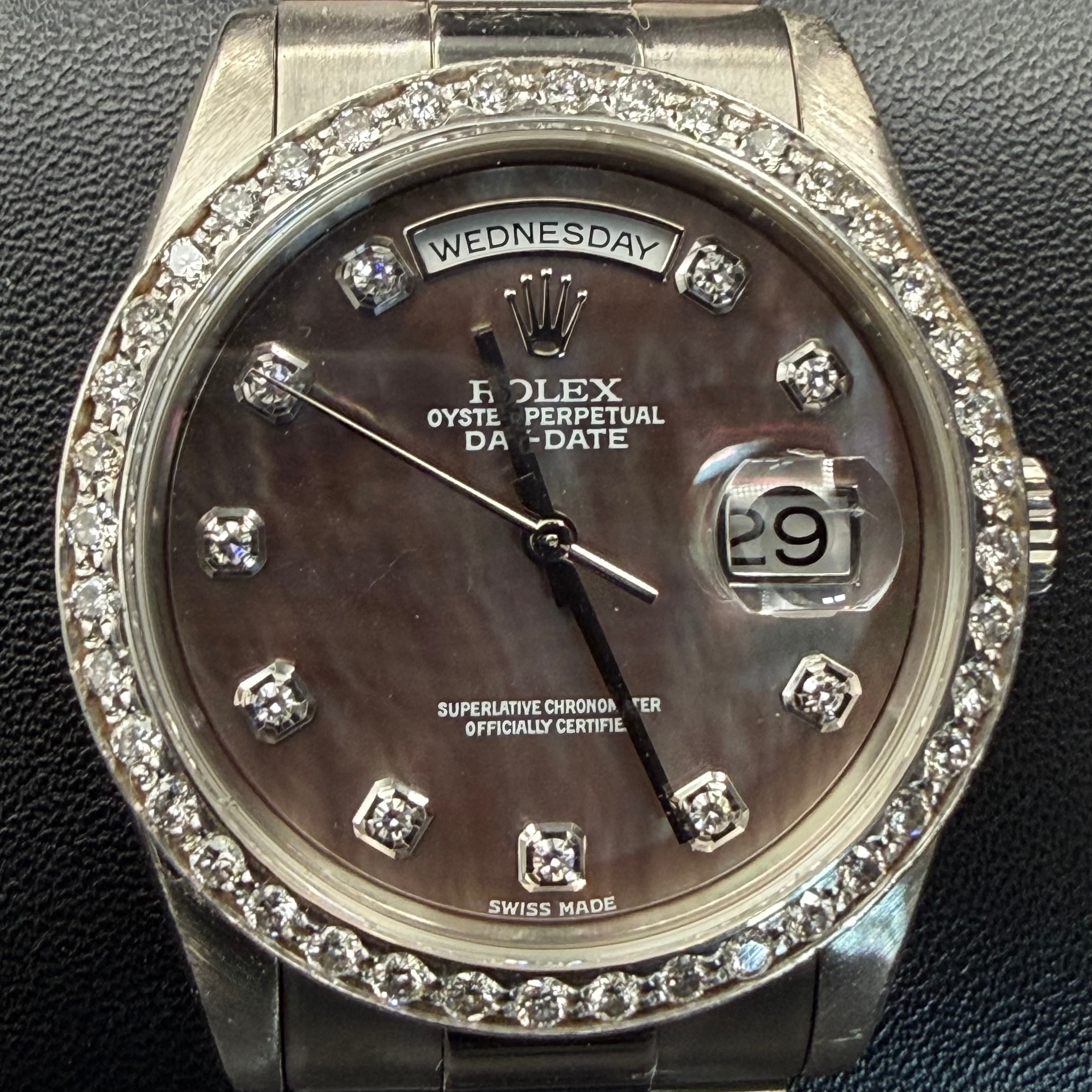 Rolex Presidential 18k Solid White Gold Tahitian Pearl Dial