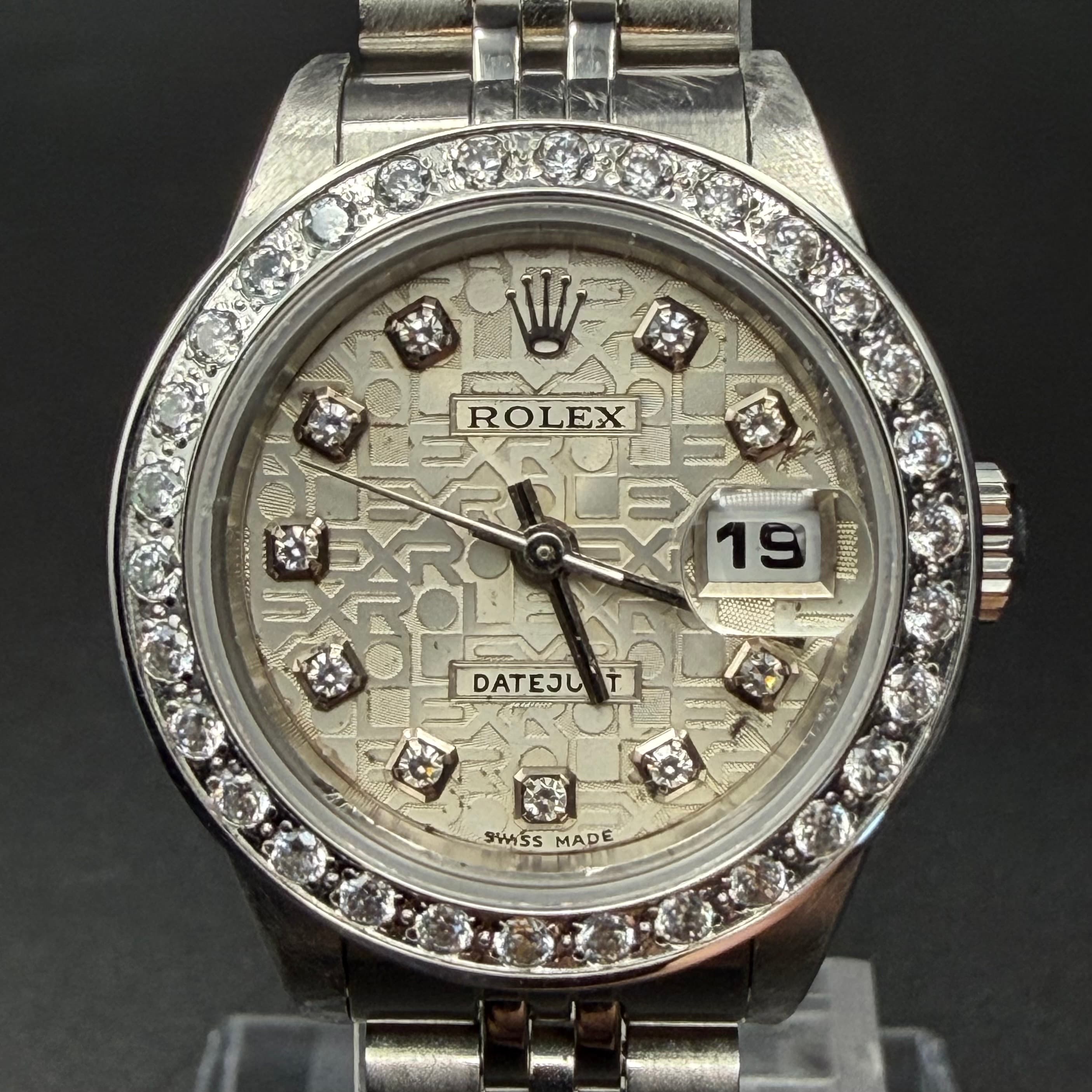 Rolex "Women's" Mofit Diamond Dial with Diamond bezel 26mm Date Just